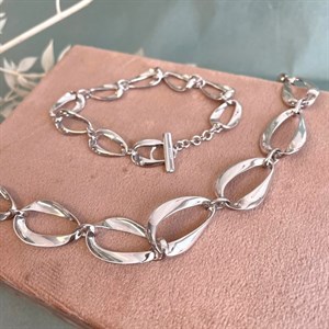 Aura Halskette und Armband in silber von Mads Z - 2120103 | 10% sparen
